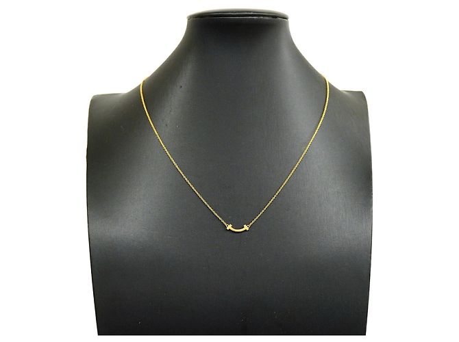 Autre Marque Collar Tiffany & Co. T Smile Mini en oro amarillo de 18K - vista 6
