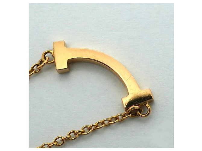 Autre Marque Collar Tiffany & Co. T Smile Mini en oro amarillo de 18K - vista 8