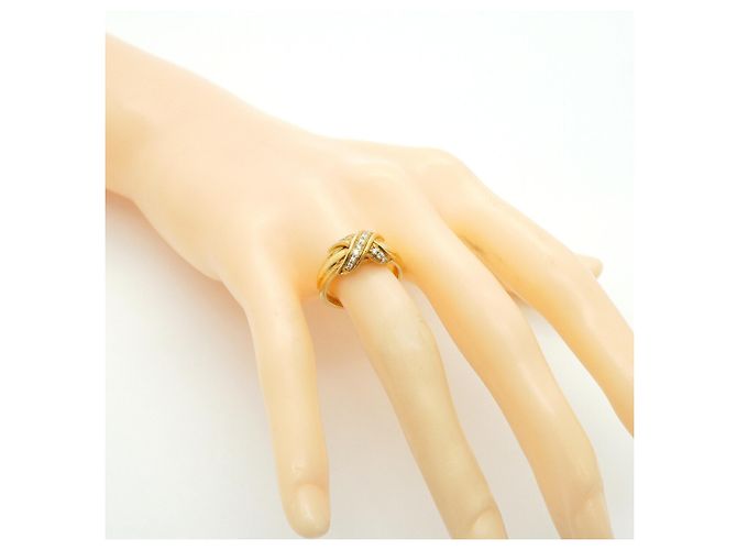 Autre Marque Tiffany & Co. Ehering aus 18K Gelbgold mit Diamanten - Ansicht 7