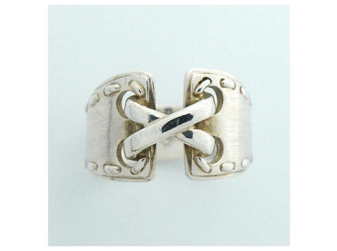 Ring Hermès Anello a Fascia Hermes Silver 925 - vista 2