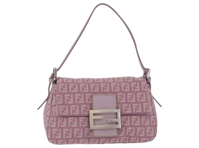 Borsa Fendi Baguette Zucchino Canvas Small - vista 2