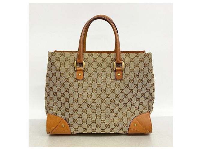 Gucci Shopper Bag aus braunem Canvas - Ansicht 12