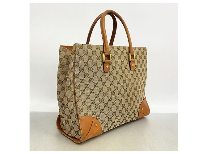 Gucci Shopper Bag aus braunem Canvas - Ansicht 2