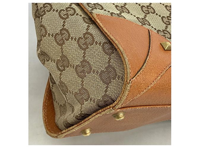 Gucci Shopper Bag aus braunem Canvas - Ansicht 6
