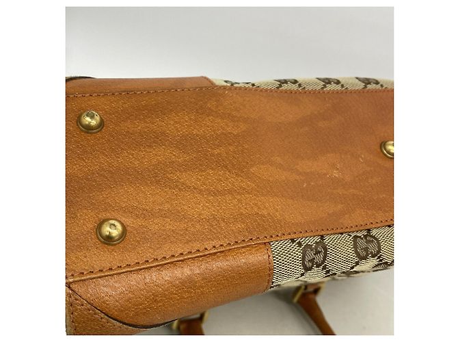 Gucci Shopper Bag aus braunem Canvas - Ansicht 7