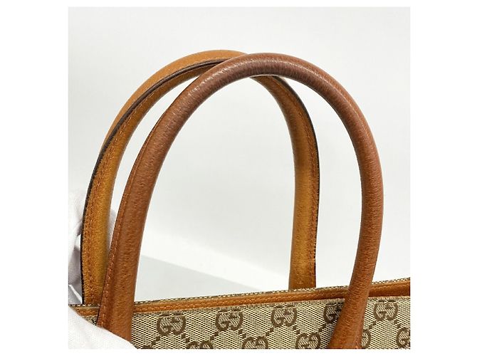 Gucci Shopper Bag aus braunem Canvas - Ansicht 8