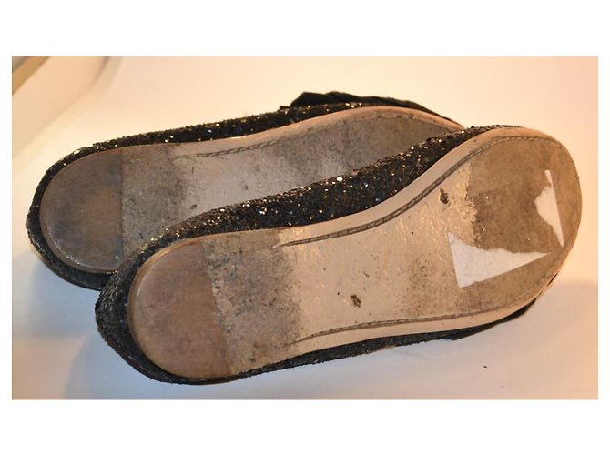Miu Miu Bailarinas Glitter Negras - vista 5