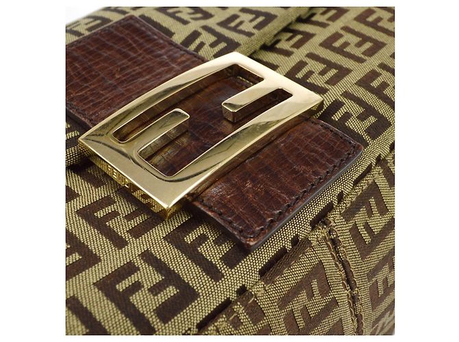 Fendi Zucchino Canvas Mamma Baguette Canvas Medium - vista 4