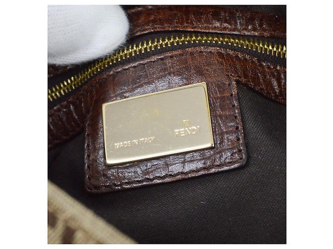 Fendi Zucchino Canvas Mamma Baguette Canvas Medium - vista 7