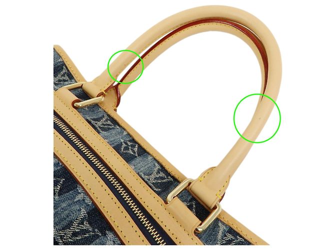 Louis Vuitton Porte Epaule Raye Striped Monogram Denim GM - vista 4