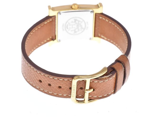 Hermès Hermes Heure H Quartz Metallo Placcato e Pelle 21 - vista 5