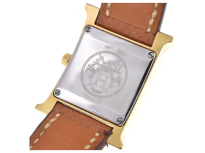 Hermès Hermes Heure H Quartz Metallo Placcato e Pelle 21 - vista 6