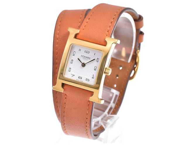 Hermès Hermes Heure H Quartz Metallo Placcato e Pelle 21 - vista 2
