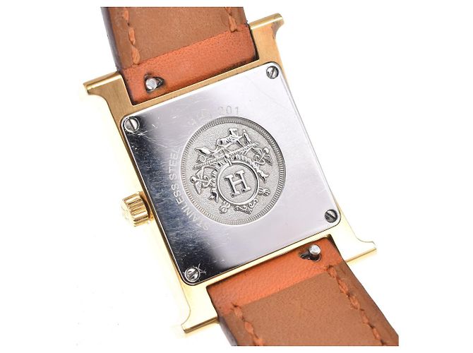 Hermès Hermes Heure H Quartz Metallo Placcato e Pelle 21 - vista 6