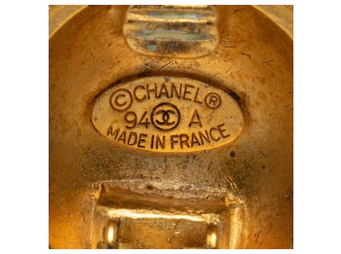 Boucles d'oreilles Chanel dorées - vue 3