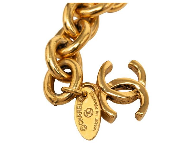 Cinto Chanel Coco Mark Matelassé com tripla corrente - vista 5