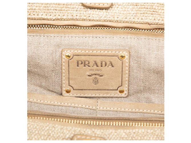 Borsa Tote Prada in maglia mesh con logo triangolo e frange - vista 5