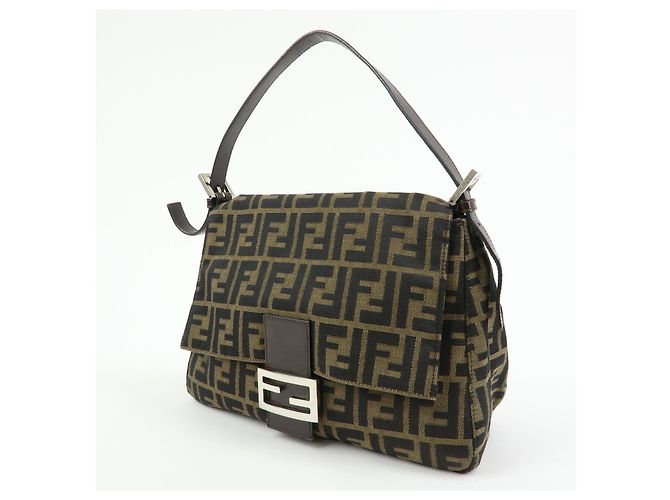 Fendi Zucchino Mamma Baguette Canvas Medium Tasche - Ansicht 3