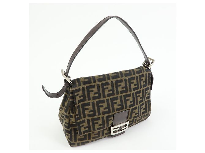 Fendi Zucchino Mamma Baguette Canvas Medium Tasche - Ansicht 4