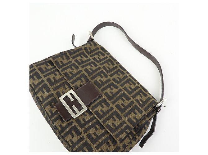 Fendi Zucchino Mamma Baguette Canvas Medium Tasche - Ansicht 6