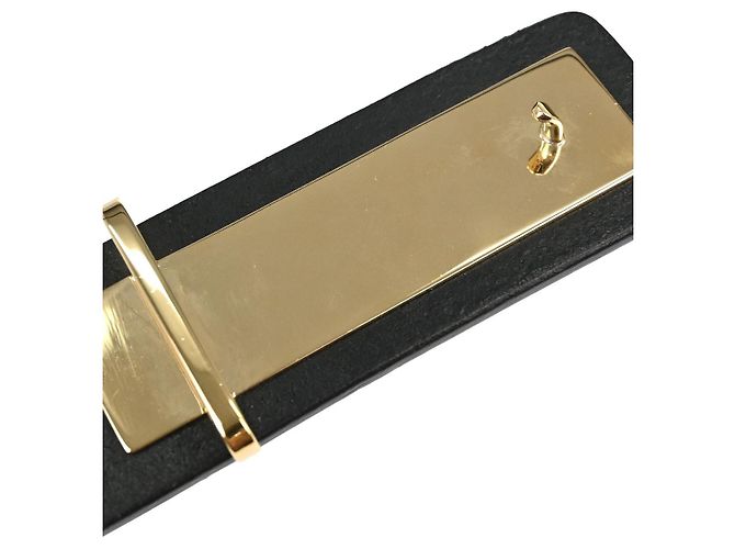 Cinturón Chanel de cuero fino con hebilla de placa - vista 5