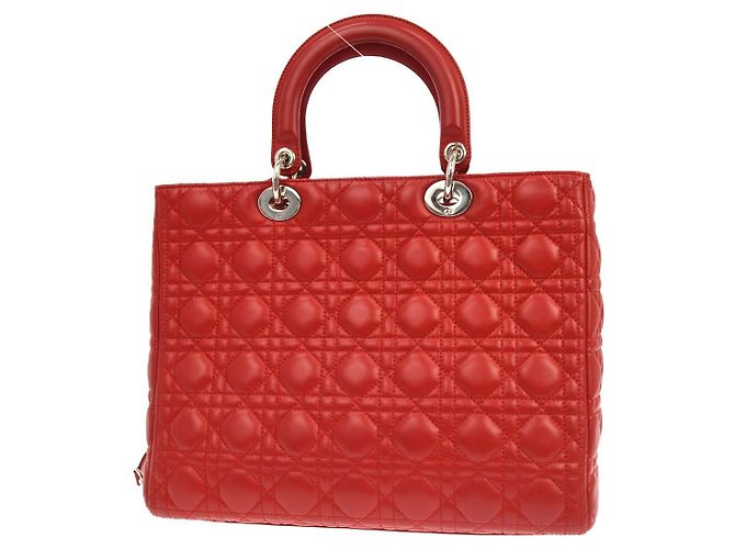 Christian Dior Lady Dior Cannage Quilt Lambskin Large - vista 2