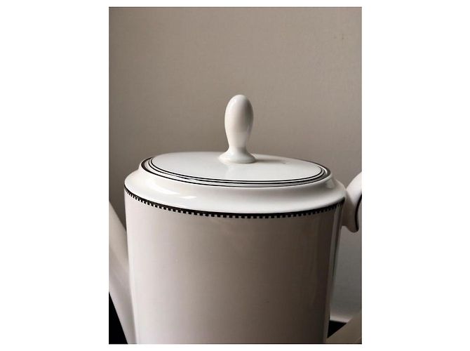 Vera Wang for Wedgwood Blanc et Noir Porcelain Teapot - view 3