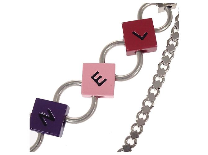 Cinturón de cadena de metal con colgante de logo Chanel - vista 5