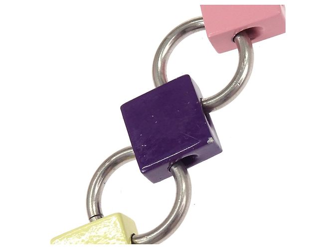 Cinturón de cadena de metal con colgante de logo Chanel - vista 7