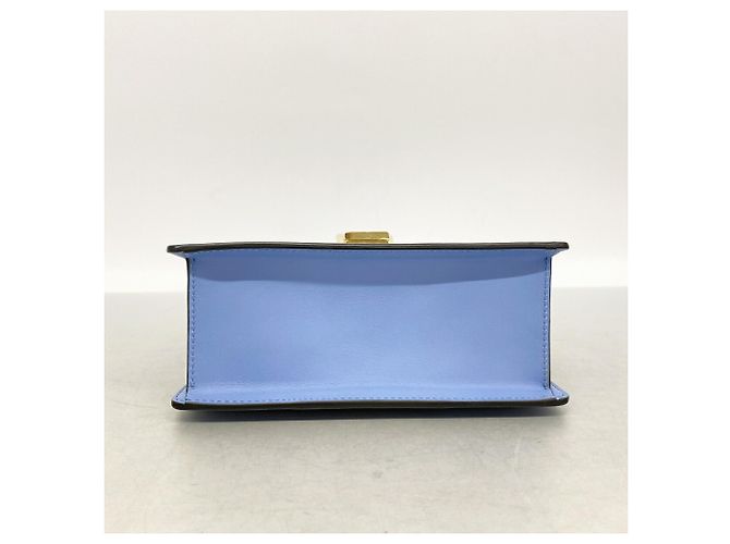 Borsa a mano Gucci Sylvie in pelle blu - vista 3