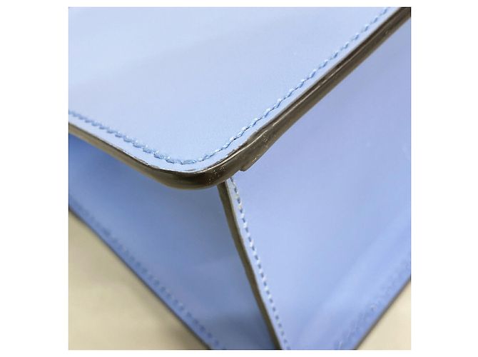 Borsa a mano Gucci Sylvie in pelle blu - vista 6