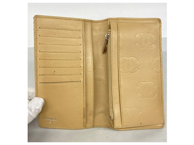 Chanel Leather Wallet Brown Black - view 3