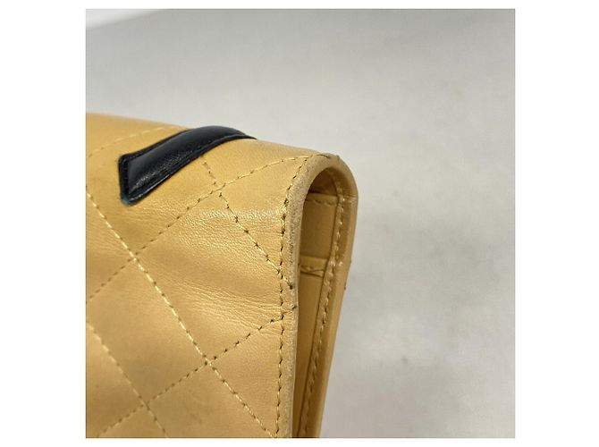 Chanel Leather Wallet Brown Black - view 6
