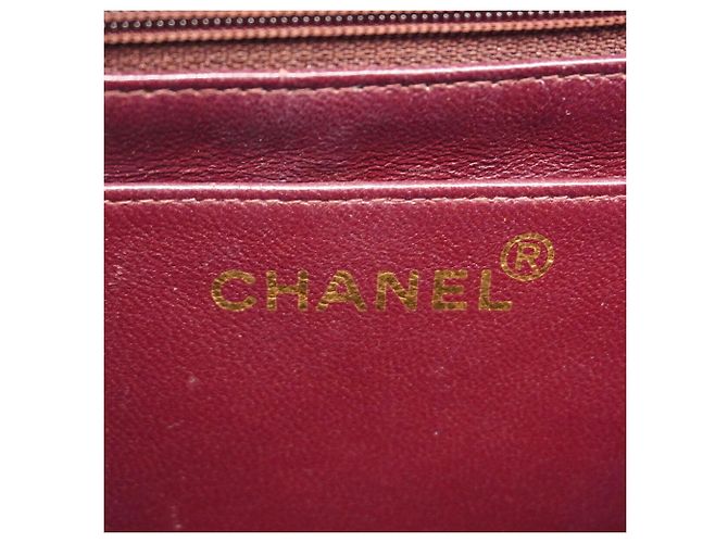Borsa a tracolla Chanel in pelle d'agnello nera - vista 5