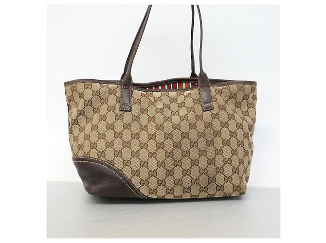Gucci Shopper-Bag aus braunem Canvas - Ansicht 13