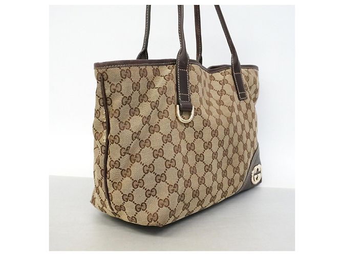 Gucci Shopper-Bag aus braunem Canvas - Ansicht 2