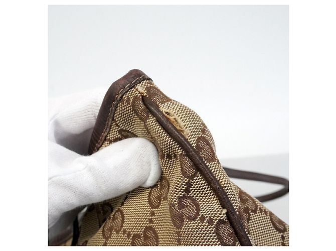 Gucci Shopper-Bag aus braunem Canvas - Ansicht 8