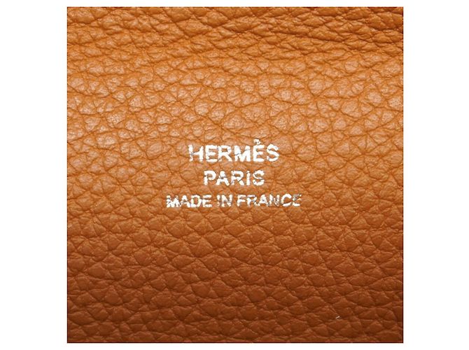 Hermès Borsa a tracolla Hermes in pelle Togo Gold - vista 5