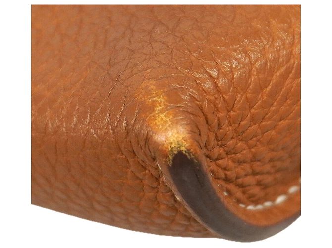 Hermès Borsa a tracolla Hermes in pelle Togo Gold - vista 6