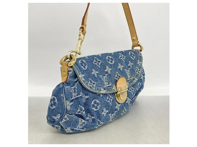 Borsa a spalla Mini Pleaty in denim Monogram Louis Vuitton - vista 2