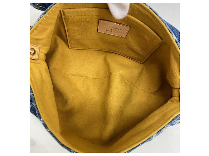 Borsa a spalla Mini Pleaty in denim Monogram Louis Vuitton - vista 4