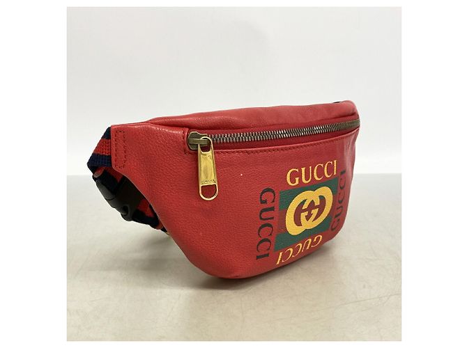 Marsupio in pelle rossa da uomo Gucci - vista 2