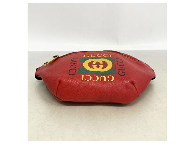 Marsupio in pelle rossa da uomo Gucci - vista 3
