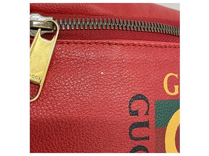 Marsupio in pelle rossa da uomo Gucci - vista 7