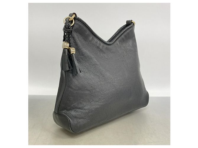 Borsa a tracolla Gucci in pelle nera - vista 2