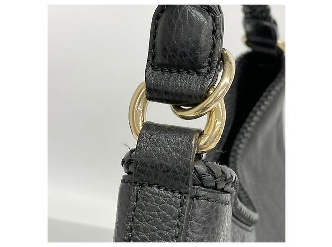 Borsa a tracolla Gucci in pelle nera - vista 8