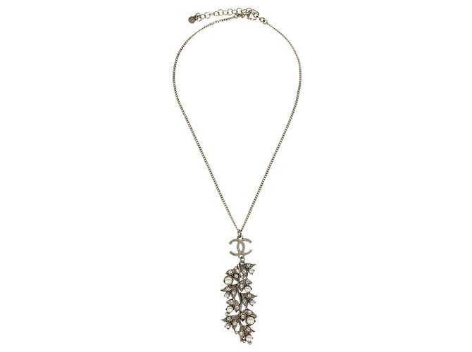 Pingente Chanel CC Leaf Cluster em metal com cristais - vista 2