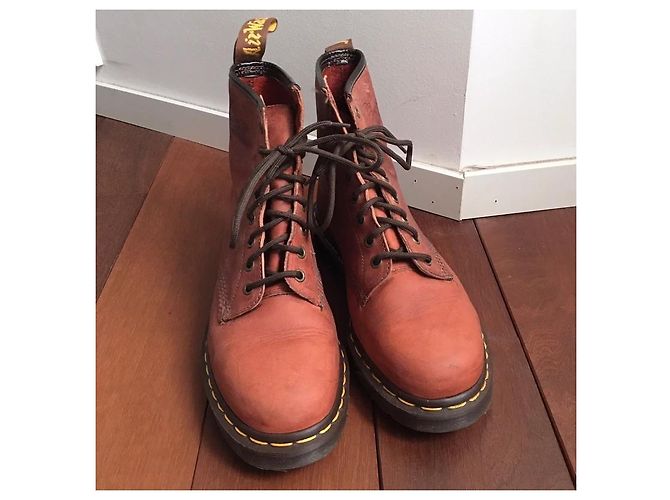 Dr. Martens botines de cuero terracotta 1460 - vista 2