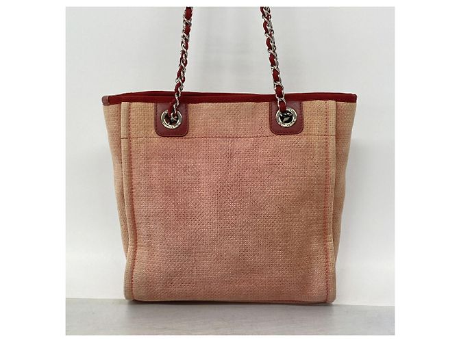 Borsa Tote in tela con catena Chanel Deauville - vista 10