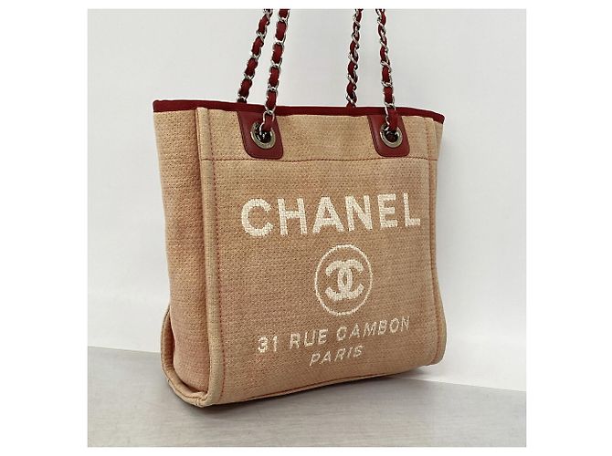 Borsa Tote in tela con catena Chanel Deauville - vista 2